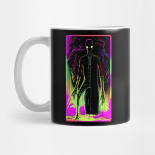 Neon Slenderman Art - Electrifying Urban Legend Mug